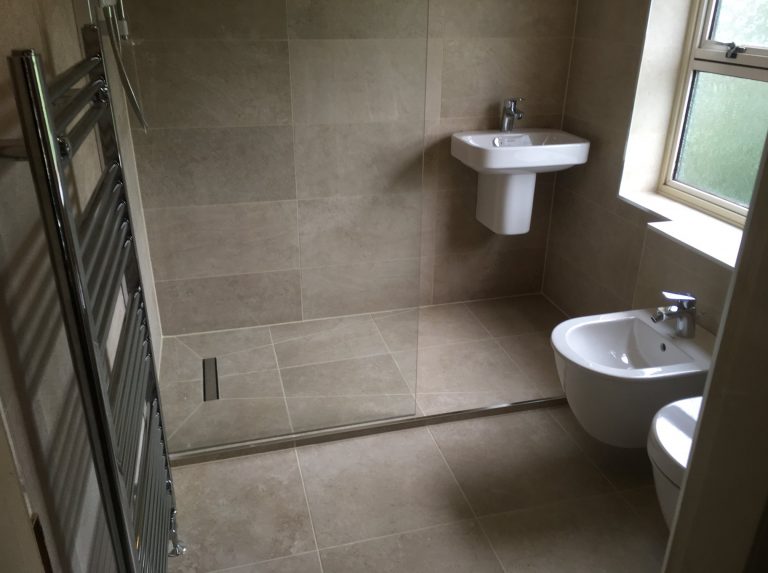 Bathroom with feature Wet Room installed in Belper